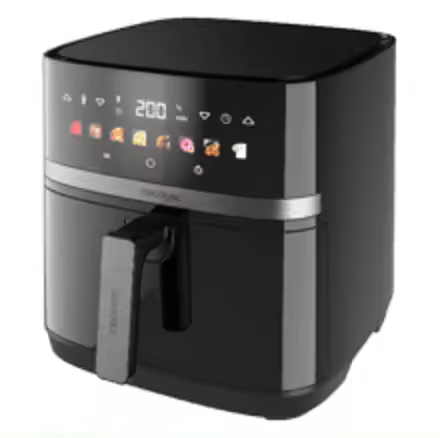Cecofry&Grill Duoheat 8000 Freidora de aire con doble resistencia para dorado perfecto y sabor de parrilla en carnes, capacidad de 8 litros y potencia de 2200 W para platos saludables. - 1
