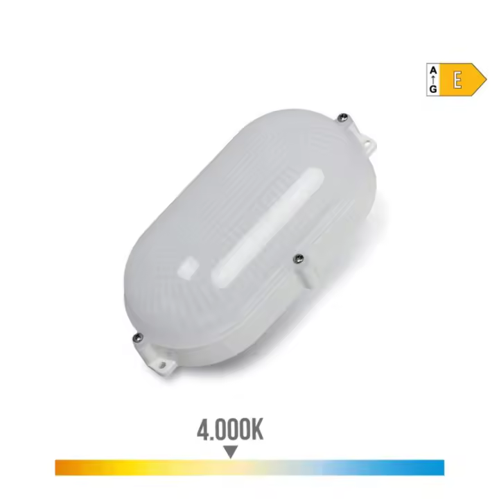 EDM Aplique LED Ovalado 9W IP65 Luz Día 4000K 22x12x6cm - EDM - 34722  Iluminación Interior Apliques Led - 1
