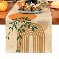 1pc Corredor De Mesa De Lino Bohemia Para Plantas Decoración De Comedor Y Cocina Hogar Hecho De 100% Lino Estilo Simple - details 5