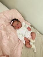 Muñeca De Bebé Reborn Realista NPK 19 Pulgadas Tamaño Finalizado Dormida Piel 3D Con Cabello Y Raíces En Mano Para Niños Y Niñas De 14 Años Y Más - details 1