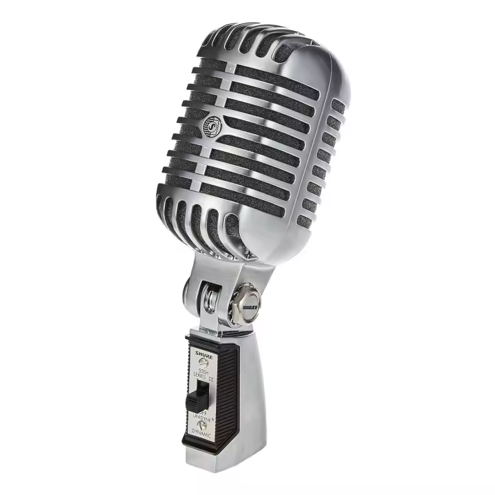 Shure 55SH Serie II  Micrófono Profesional de Color Gris, de Aspecto clásico, rendimiento moderno, Adaptador giratorio - 1