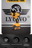 LYUWO Llave De Impacto Eléctrica 380NM Sin Escobillas Herramienta De Reparación Automotriz Compatible Con Batería Makita - details 3