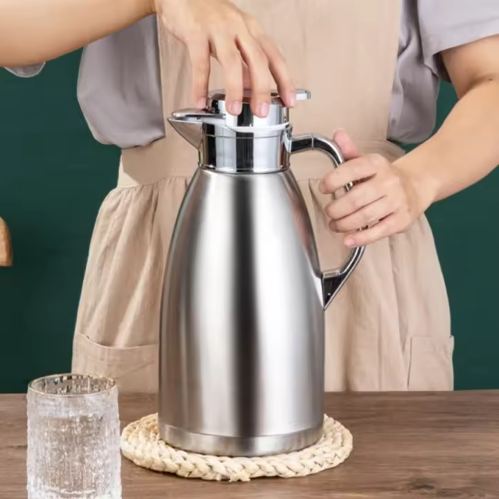Tetera Romana De Acero Inoxidable SUS304 Con Aislamiento a Vacío Gran Capacidad Para Café Tetera De Camping Para El Hogar - 1