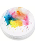 10/20/30pcs De Tarjetas Circulares De Cartón Blanco 5cm Para Pintura Y Dibujo Sencillo Y Puro Color Superficie Redonda Para Artes Y Manualidades - details 7