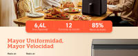 Cosori Dual Blaze Freidora de Aire Wifi 6,4 L, Air Fryer con Doble Resistencia - Color Gris, Producto Europeo con Garantía Oficial. - details 1