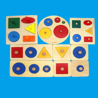 Juguetes Educativos Montessori Puzle De Formas Geométricas De Madera Juego De Aprendizaje Matemático Para Bebés Y Niños Pequeños - details 1
