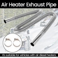 Tubo De Escape De Acero Inoxidable 120/200CM Con 2 Abrazaderas Para Calentador De Coche Diesel Y Gasolina Ventilación Del Motor - details 2