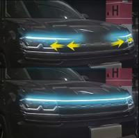 1PCS Barra De Luz Decorativa LED Dinámica Para Capó De Coche Universal Guía Y Adorno Luz De Conducción Automática Barra De Luces Del Parachoques - details 1