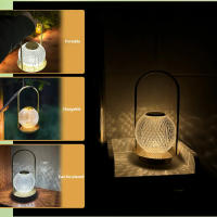 Lámpara De Mesa Recargable Inalámbrica Portátil Para Dormitorio Y Barra Café Lámpara De Cristal LED Decorativa Luz Nocturna Moderna - details 1