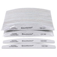 Lote De 10 Archos De Uñas Profesionales De Madera 180/240 Pulidor De Esmeril De Madera Gris Bloque De Papel De Obrador Para Esmalte De Gel - details 6