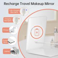 USB Recargable Espejo Maquillaje con Luz, de Noche Luz Portátil Ajustable with 72 Luces, Iluminación de 3 Colores, Pantalla Táctil, Fuente de Alimentación Dual, Espejo Cosmético de Mesa - details 3
