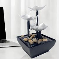 Fuente De Agua Para Decoración De Oficina Y Hogar Cascada Interior Estilo Paisajístico Feng Shui Figura De Mesa De Plástico - details 2
