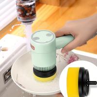 Cepillo De Limpieza Multifuncional USB Recargable Para El Hogar Con 6 Cabezas De Cepillo Aparatos Eléctricos De Limpieza - details 4
