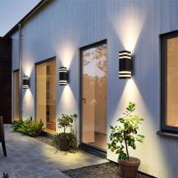 Lámpara De Pared Moderna LED Impermeable E27 Cabeza De Lámpara Negra Creativa Simple En PVC Cuadrada Para Villa Frontera Balcón - details 2