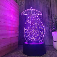 Lámpara De Escritorio Creativa 3D Totoro Con Luz Nocturna Cambiable En 16 Colores Decoración De Habitación Regalo Para Niños - details 3