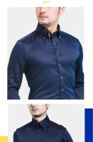 Camisa De Encaje Para Hombre Talla Grande Moda Casual Negra Roja Azul Marfil Estilo Ingles Slim Fit Con Rayas Para Trabajo Y Social - details 9