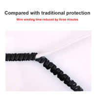 Cable De Protección Monochrome Para Auriculares Y Cables De Datos Con Resorte Plano Tipo Android Accesorio Útil Para El Hogar - details 0