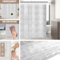 Cortina de ducha transparente con ganchos, forro impermeable, moho, PEVA, decoración de baño para el hogar - details 9