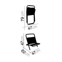STARLEY-Silla De Playa Zigzag Amarilla,Silla Plegable de Exterior portátil con Respaldo,Tela cómoda,Silla de Camping Plegable 62X47XH47cm - details 1