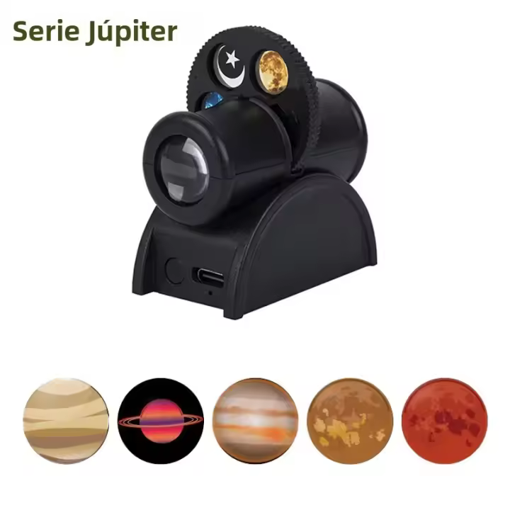 Lámpara De Noche Proyector De Luna USB Con LED Reemplazable Proyector De Planetas Con Fondo De Constelaciones Para Ambiente - 1