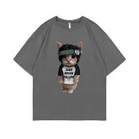 Camiseta Hombre Algodón 100% Chief Keef Kitty Lead Never Follow Estampado Camiseta Gráfica Casual Manga Corta Estilo Hip Hop - details 8