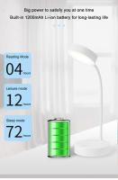Lámpara De Escritorio LED Táctil Recargable USB Con 3 Niveles De Iluminación Protección Ocular Plegable Para Dormitorio Luz Nocturna Para Mesa - details 6