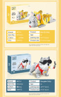 Kit De Bloques De Construcción Para Niños Con Modelo De Mascotas Lindas Corgi Shiba Inu Husky Y Gato Azul Mini Bricks Decoración De Escritorio Regalos De Fiestas DIY - details 14