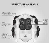 Chaqueta De Motocross Con Protección De Torso Y Espalda Certificada CE Para Motocicleta Resistente Al Desgaste Unisex - details 11