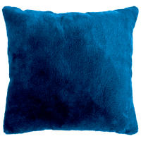 Cojín Decorativo de Pelo Corto Azul Indigo ALO HOME 45x45 cm Almohada de Terciopelo Rabbit para Sofá o Cama - details 0