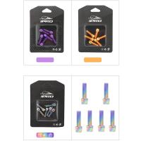 Juego De 6 Tornillos De Acero Inoxidable Para Manillar De Bicicleta Compatible Con Bicis De Carretera Y Montaña Titanio Aleación M5*18 - details 7
