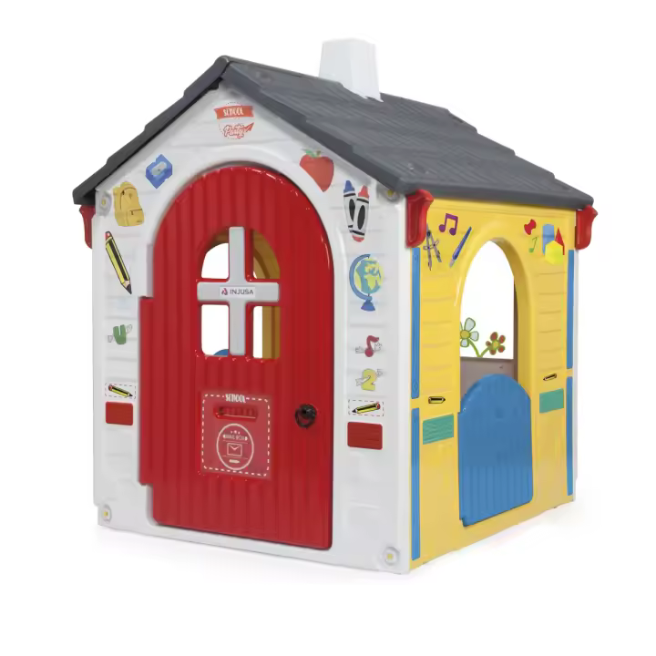 INJUSA - Casa de Juguete Country House | Casita Infantil de Juegos de Gran Tamaño para Niños de 2 a 6 Años | 1 Puerta Principal | 2 Puertas Laterales | 1 Ventana | Disponible en 4 Versiones: School Party, Minnie Mouse, Mickey Mouse y Paw Patrol - 1