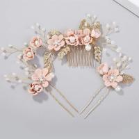 Uds. Peineta para el pelo Hecho a Mano para Boda, accesorios florales para el Cabello para Niña, Pieza PARA EL Cabello con - details 1