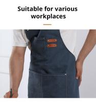 Delantal De Lona Moda Para Mujer Uso Doméstico Jardín Trabajo Restaurante Material Resistente Tamaño Estándar Diseño Versátil - details 4