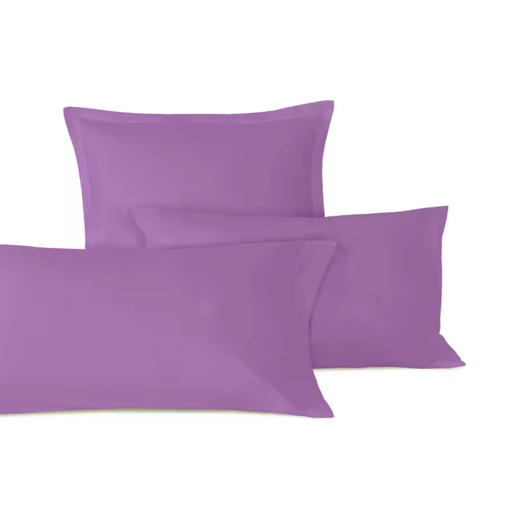 Happyfriday- Basic Funda almohada Lila, Fundas de almohada infantiles 100% Algodón, calidad de 150 TC, Fabricado en España - 1