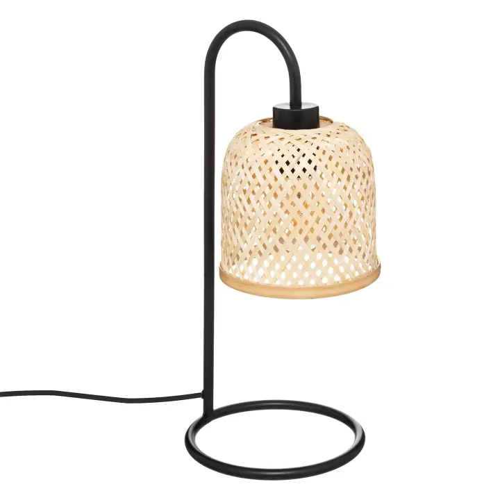 Lámpara de Mesa Atmosphera Ali Negra de Bambú H43,5cm - 1