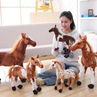 Muñeco De Peluche Creativo De Caballo Simulación De Posición Vertical Juguete De Dibujos Animados Adornos Para Fotografía De Bebés Recién Nacidos Accesorios - details 2