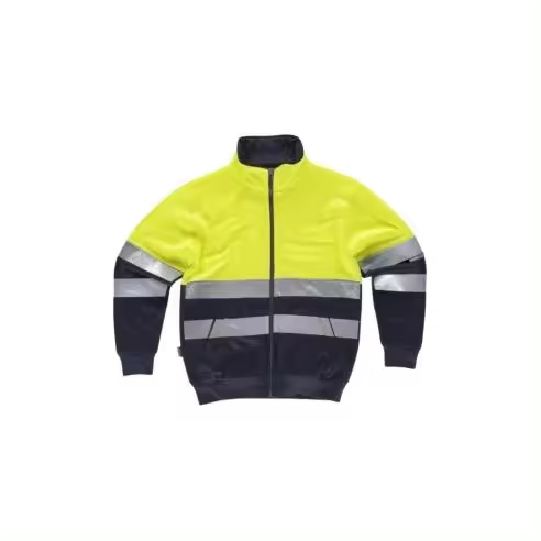 Sudadera Alta Visibilidad AV Cremallera Reflectantes: Sudadera diseñada para alta visibilidad, con cremallera y detalles reflectantes - 1