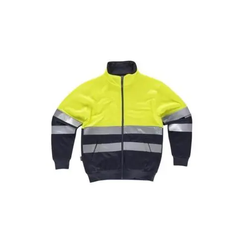 Sudadera Alta Visibilidad AV Cremallera Reflectantes: Sudadera diseñada para alta visibilidad, con cremallera y detalles reflectantes - 1