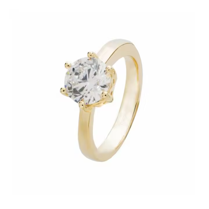 Anillo Solitario Dorado - SRN-201-087 - 1
