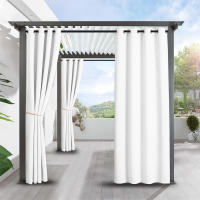 2-Pack Cortinas Impermeables Para Exteriores Con Tope De Grommets Ideal Para Decoración De Dormitorio Sala De Estar Porche Y Pergola - details 6