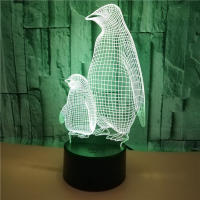 Lámpara De Noche Penguin 3D Para Niños Con 16 Colores Cambiantes Decoración Para Dormitorio Ilusión Animal Regalo De Cumpleaños Para Niño Y Niña - details 8