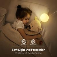 Luz nocturna LED, lámpara de mesa recargable por USB con luz cálida regulable, 7 colores, control táctil, temporizador de 0,5/1 hora para guardería, bebé, dormitorio, camping. - details 0