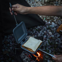 Panqueque Multifuncional Para Camping Y Picnic Con Mango Desmontable Herramienta De Cocina Al Aire Libre Para Desayuno Y Sándwiches Doble Cara - details 5