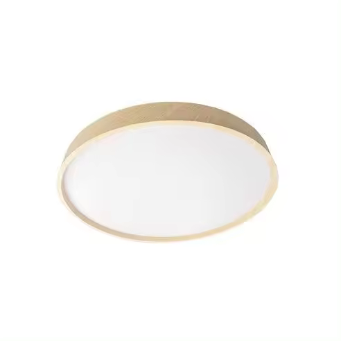 FABRILAMP Plafón Kiara Blanco/Haya LED 60W 3000-4200-6500K 5400lm (Ø50x50x6cm) con Mando - 1
