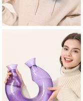 Botella De Agua Caliente En Forma De U Transparente Para Compresión Cervical Almohadilla Caliente Para El Cuello - details 3