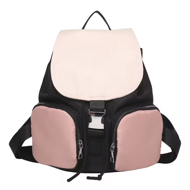 Mochila de tela de nailon de otoño, nueva mochila de ocio de color sólido a la moda, bolsa de viaje de pequeña capacidad - 1