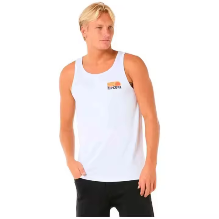 Rip Curl modelo Surf Revival Peaking Tank para hombre en color blanco - 1