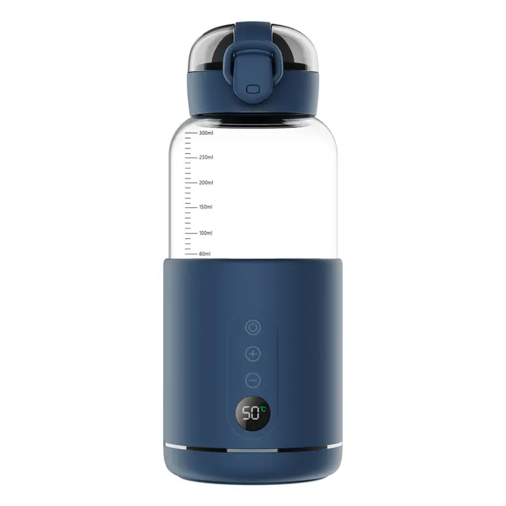 ZC Calentador de agua con leche para bebé, capacidad de 300ml, Control preciso de temperatura, batería integrada, inalámbrico, instantáneo - 1