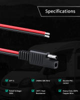 Cable De Extensión De Poder Para Coche Anchtek 10AWG14AWG Conector SAE Conectador Rápido Desconectable Cable De Panel Solar Accesorios Electrónicos Para Motocicleta - details 9