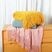 Manta De Terciopelo Decorativa Con Borlas Grande Y Suave Para Sofá Cama Regalo Vintage Manta Saga Verde Tejida Al Hilo De Acrílico 100% - details 16